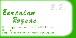 bertalan rozsas business card